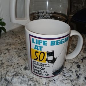 Life Begins at 50-Spencer's mug-->Free w/any 3+ bundle